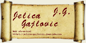 Jelica Gajlović vizit kartica